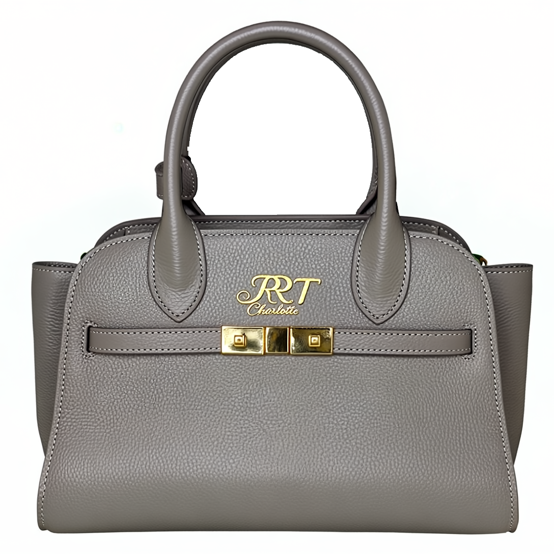 The Charlotte Handbag - Retro Timeless Genuine Leather, with Shoulder Strap