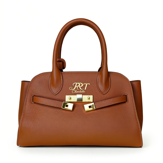 The Charlotte Handbag - Retro Timeless Genuine Leather, with Shoulder Strap