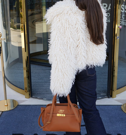 The Charlotte Handbag - Retro Timeless Genuine Leather, with Shoulder Strap